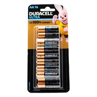 Duracell Ultra 1.5V Alkaline AA Batteries (Pack of 16)