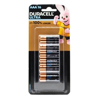 Duracell Ultra 1.5V Alkaline AAA Batteries (Pack of 16)