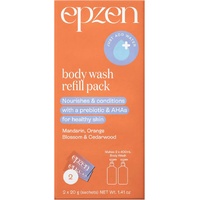 epzen Body Wash Refill Sachets - Mandarin, Orange Blossom and Cedarwood 2 x 20g