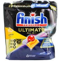 7 Packs of 25 (Count 175) Finish Powerball Ultimate All in 1 Dishwasher Tablets