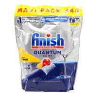 6 x Pack of 46 (276) Finish Quantum All in 1 Dishwasher Tablets Lemon