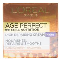 L'Oreal Age Perfect Intense Nutrition Rich Repairing Night Cream 50mL