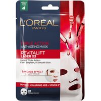 5 x L'Oreal Revitalift Laser X3 Triple Action Anti-Ageing Sheet Mask 28g