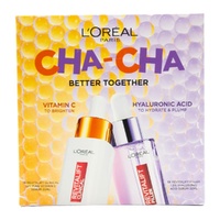 L'Oreal Revitalift Vitamin C & Hyaluronic Acid Serums 30mL - Brighten & Plump, CHa-CHa Better Together Duo Set