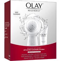 Olay Regenerist Advanced Anti Ageing and Cleansing System (Device, Brush Head, Cleanser)
