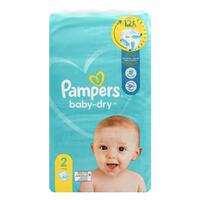2 x Pack of 62 (Count 124) Pampers Baby Dry Nappies Size 2 4-8KG
