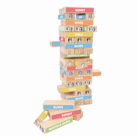 Bluey Wooden Tumbling Tower 54-Piece Activity Toy Playset