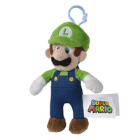 Licensed Super Mario Clip On Keyring Plush 13cm - Luigi