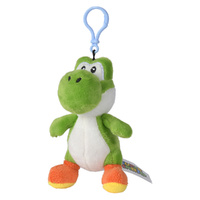 Licensed Super Mario Clip On Keyring Plush 13cm - Yoshi