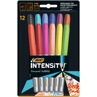 Pack of 12 BIC Intensity Coloured Permanent Marker