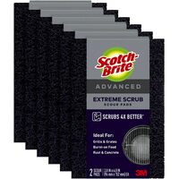 Scotch-Brite Advanced Extreme Scrub, Ideal for Grills and Grates, 12 Scour Pads