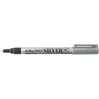 6 x Artline 990 Metallic Permanent Marker 1.2mm Bullet Nib Silver