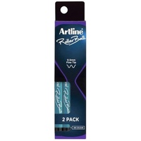 12 (6 x Pack of 2) Artline Rollerball Pens 0.5mm Tip - Blue