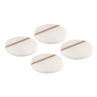 Ladelle Emerson White Round 4PK Coasters