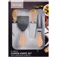 Clevinger Cheese Knife Set of 4 Wooden Handle 